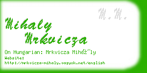 mihaly mrkvicza business card